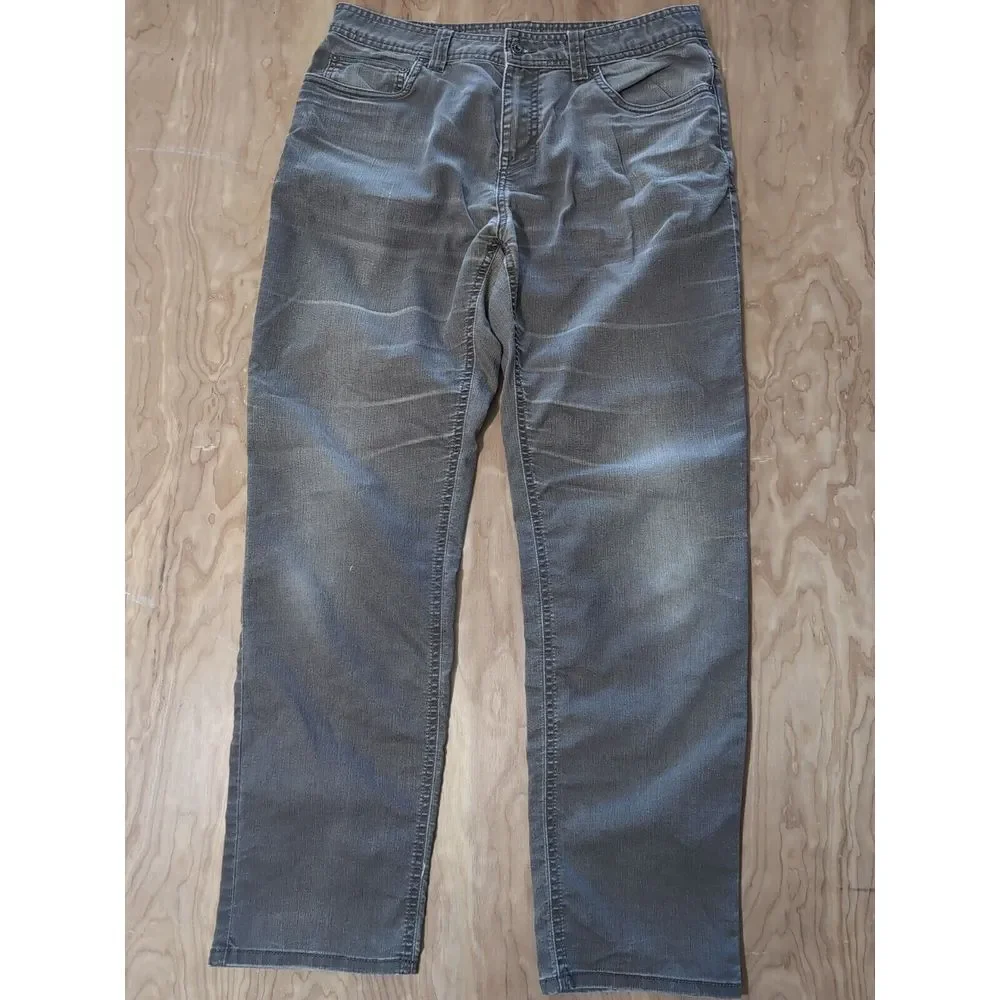 Prana Jeans Mens Bridger Slim‎ Fit Brown Pants Stretch 34x32 Comfort